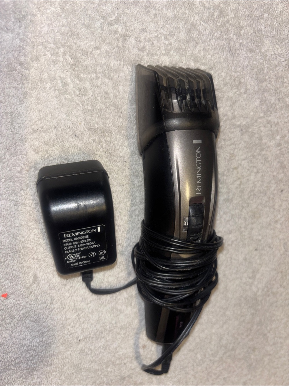 Remington Black and Silver Corded Men's Hair & Beard Trimmer